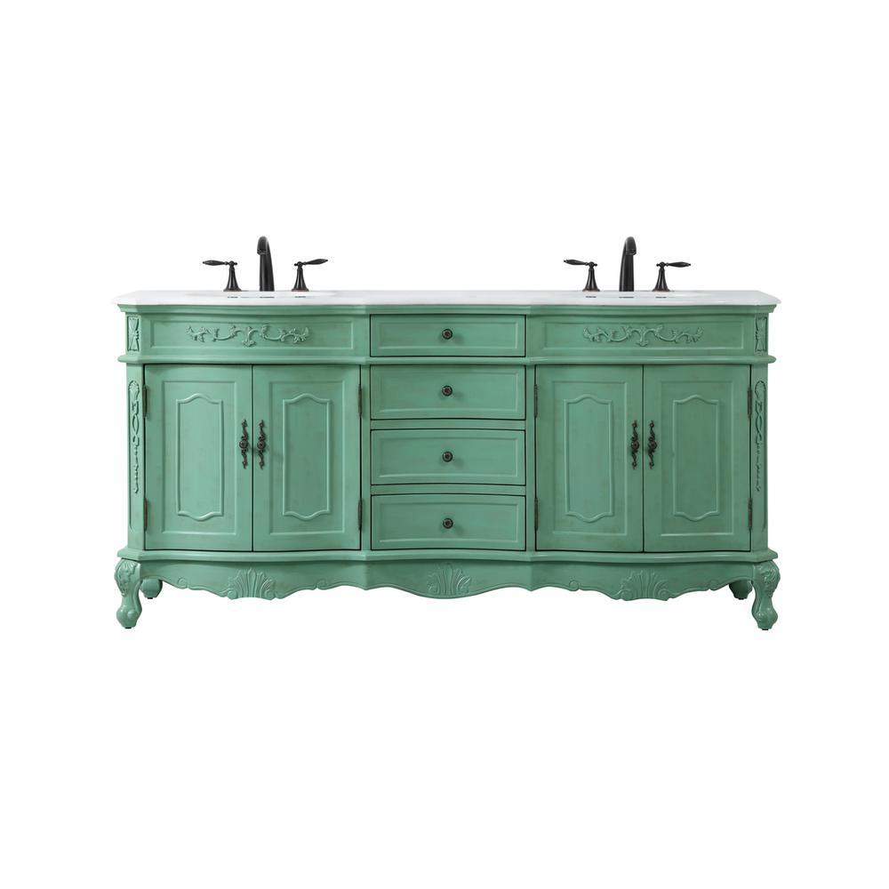 72 inch double Bathroom vanity in vintage mint. Picture 1