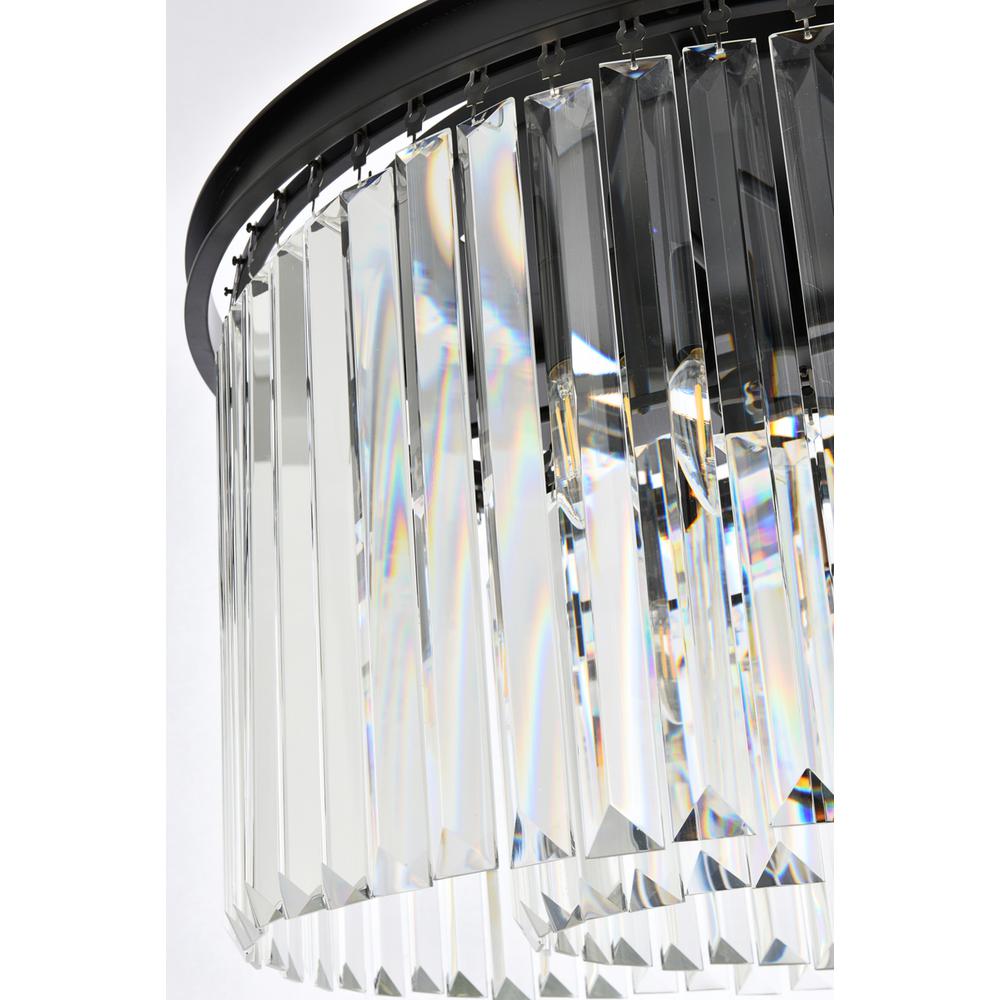 Sydney 8 light Matte Black Chandelier Clear Royal Cut Crystal. Picture 5