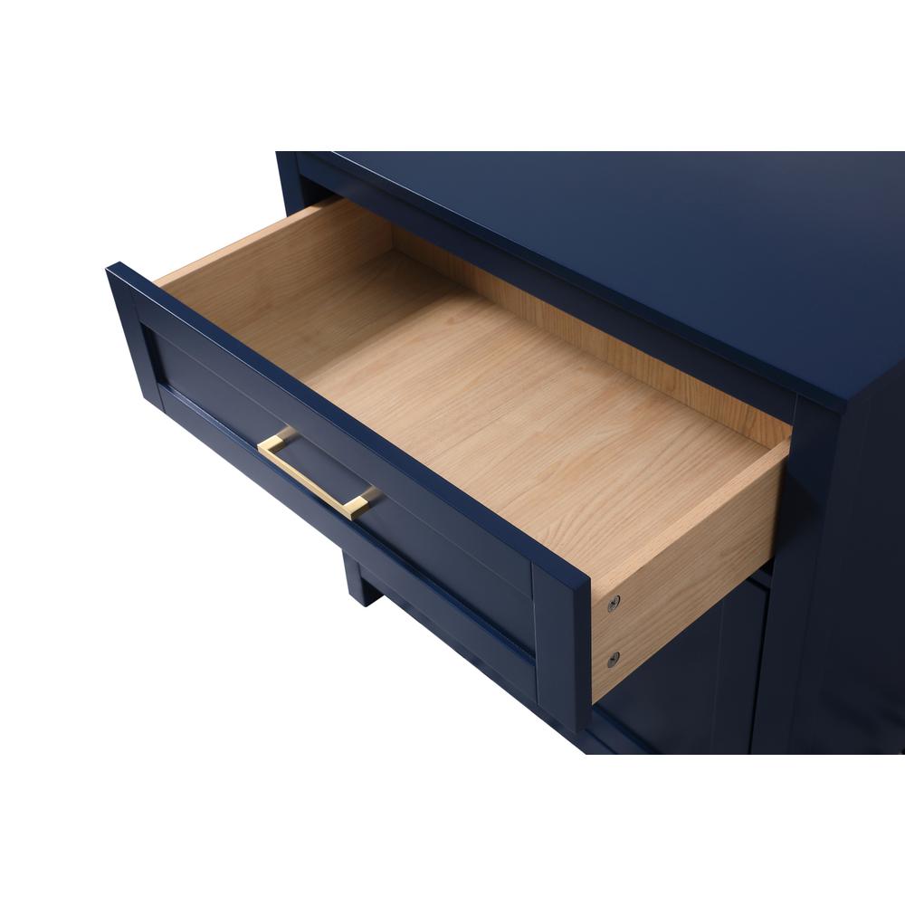 30 Inch Wide Bathroom Storage Freestanding Cabinet In Blue. Picture 6