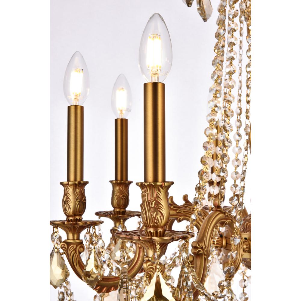 Rosalia 8 light French Gold Chandelier Golden Teak (Smoky) Royal Cut Crystal. Picture 4