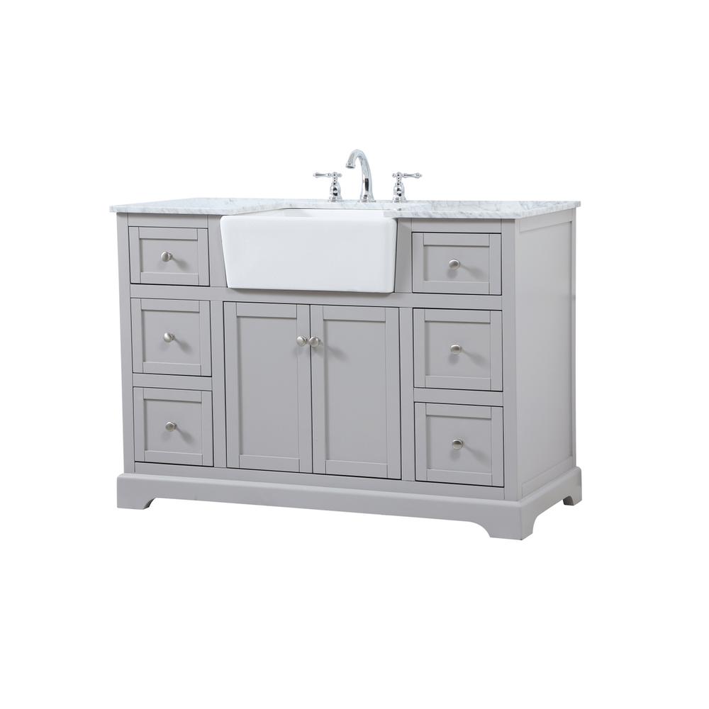 48 inch Single bathroom vanity in grey. Picture 7