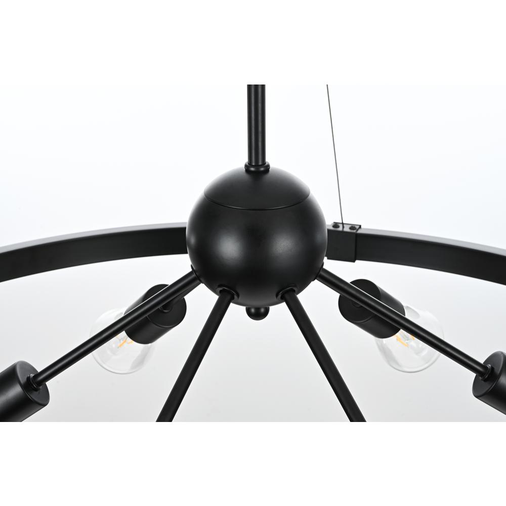 Thora 32 inch Pendant Light in Black. Picture 3