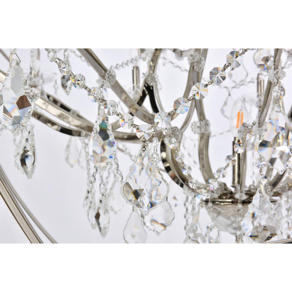 Geneva 25 light polished nickel Chandelier Clear Royal Cut crystal. Picture 5