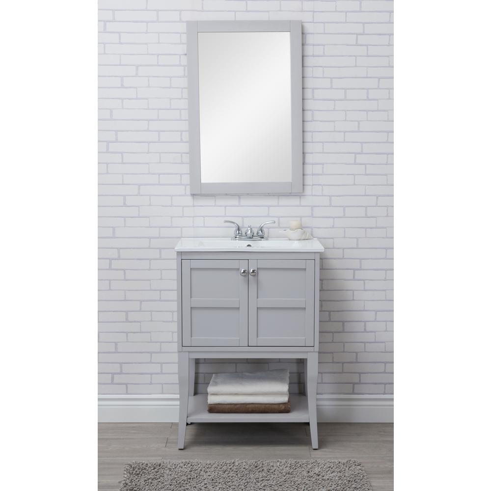 2 Doors Cabinet 24 In. X 18 In. X 34 In. In Grey. Picture 12