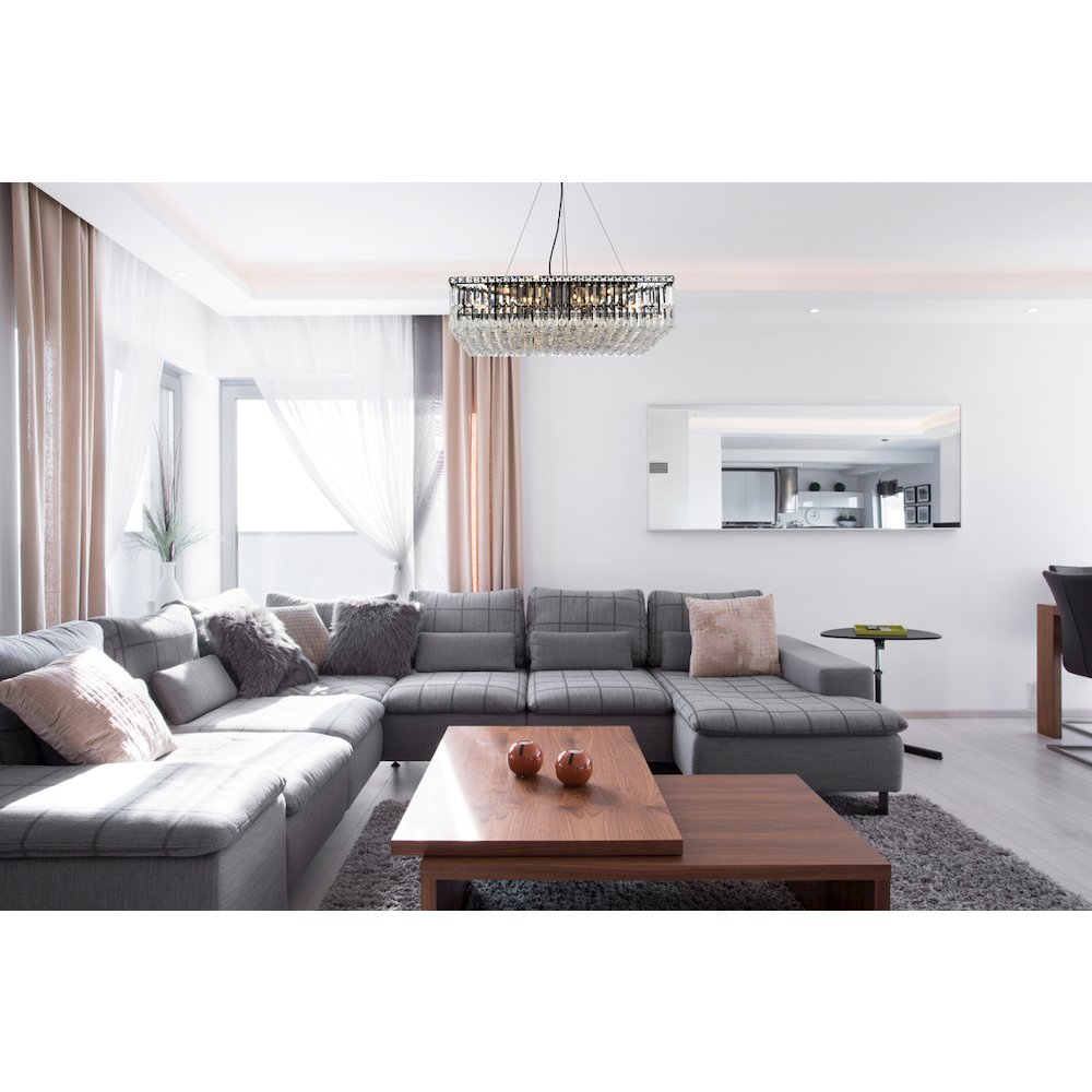 Maxime 32 Inch Black Chandelier. Picture 2