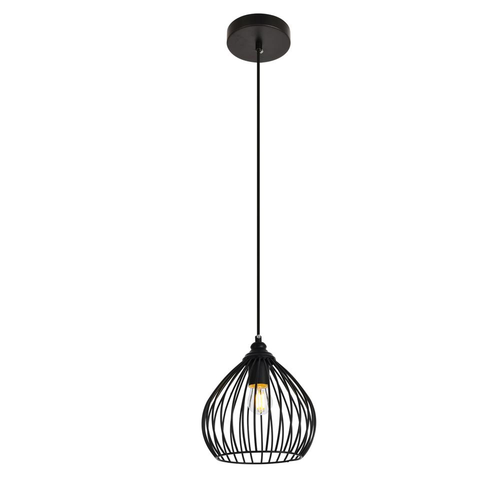 Sayer Collection Pendant D7.9 H8.9 Lt:1 Black Finish. Picture 2