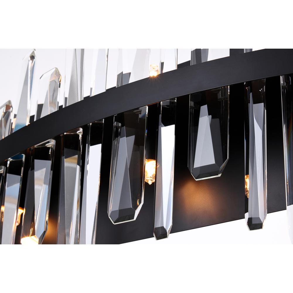 Serena 24 inch crystal bath sconce in black. Picture 3