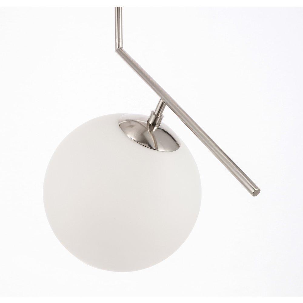 Ryland 1 Light Chrome And Frosted White Glass Pendant. Picture 10