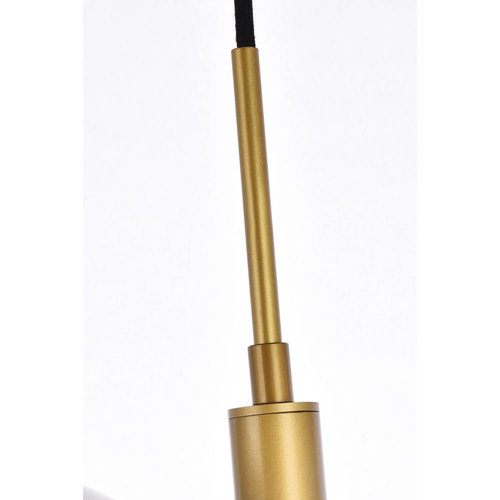 Wells 18 inch pendant in brass with clear shade. Picture 4