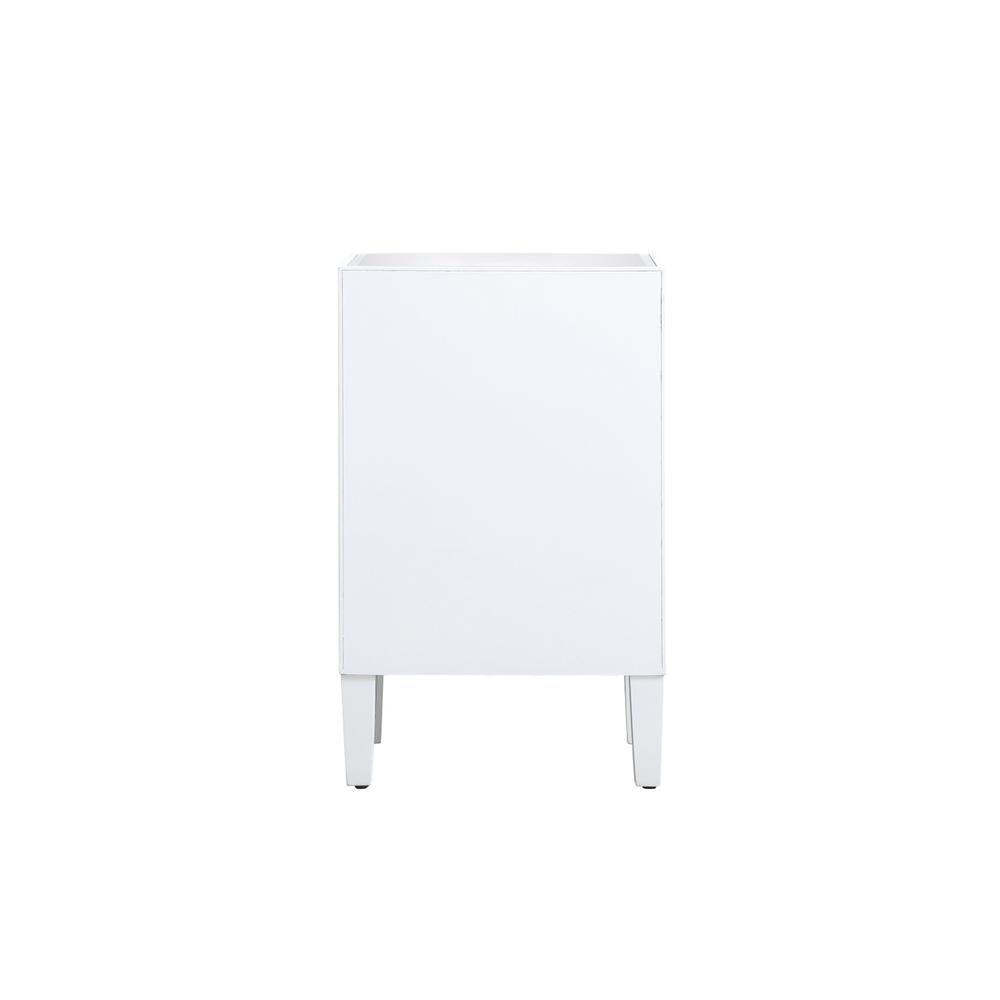 18 inch mirrored end table in white. Picture 10