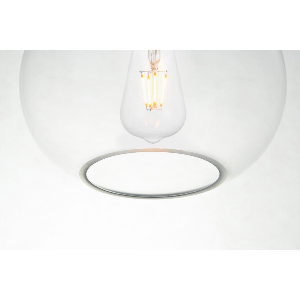 Destry 1 Light brass plug-in Pendant With Clear Glass. Picture 3