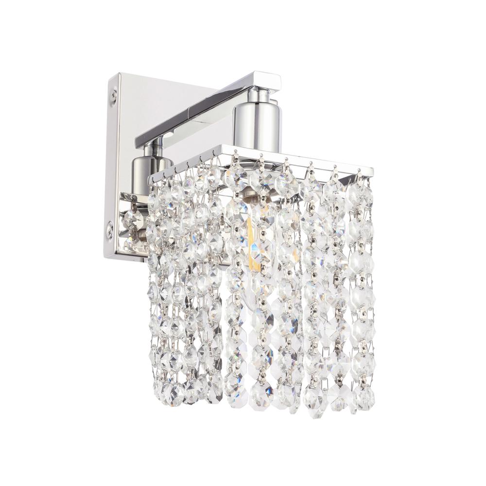 Phineas 1 light Chrome and Clear Crystals wall sconce. Picture 4