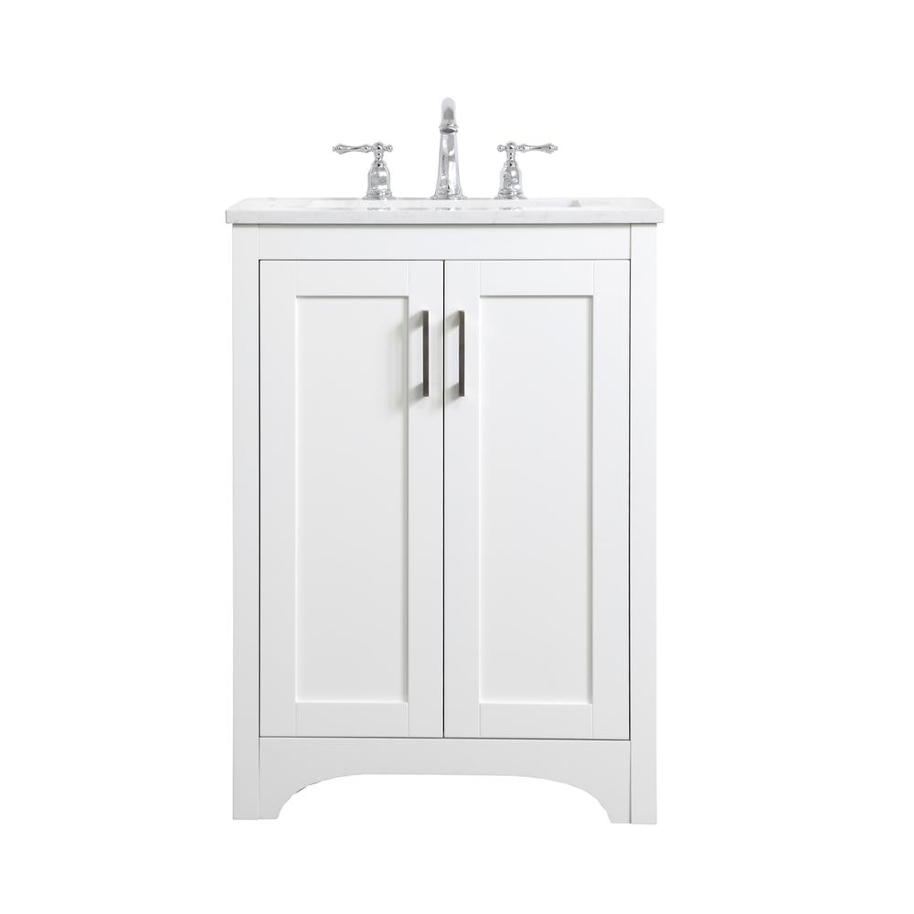 24 inch Single Bathroom Vanity in White. Picture 1