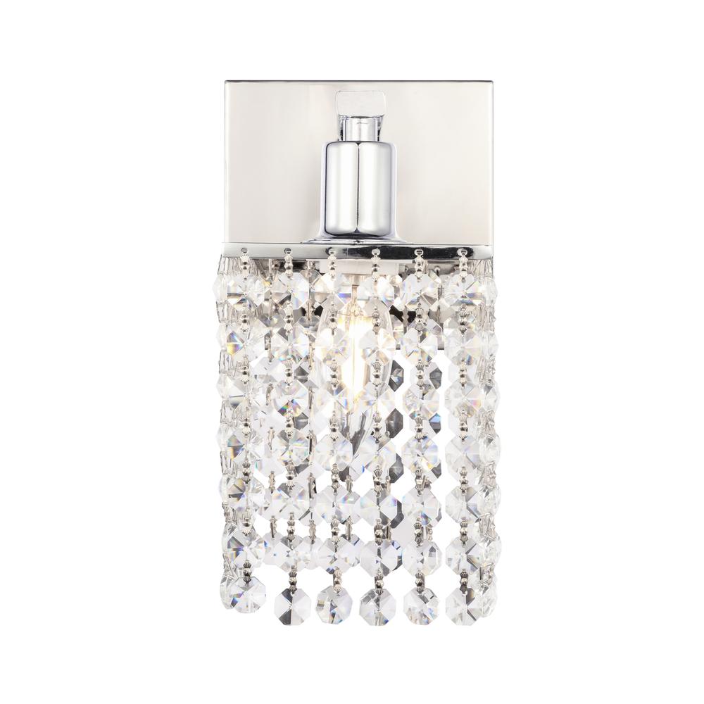 Phineas 1 light Chrome and Clear Crystals wall sconce. Picture 2