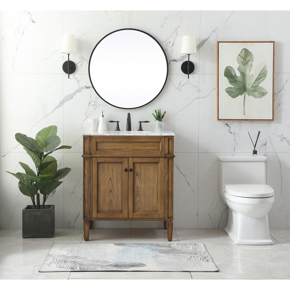 30 inch Single bathroom vanity in driftwood. Picture 4