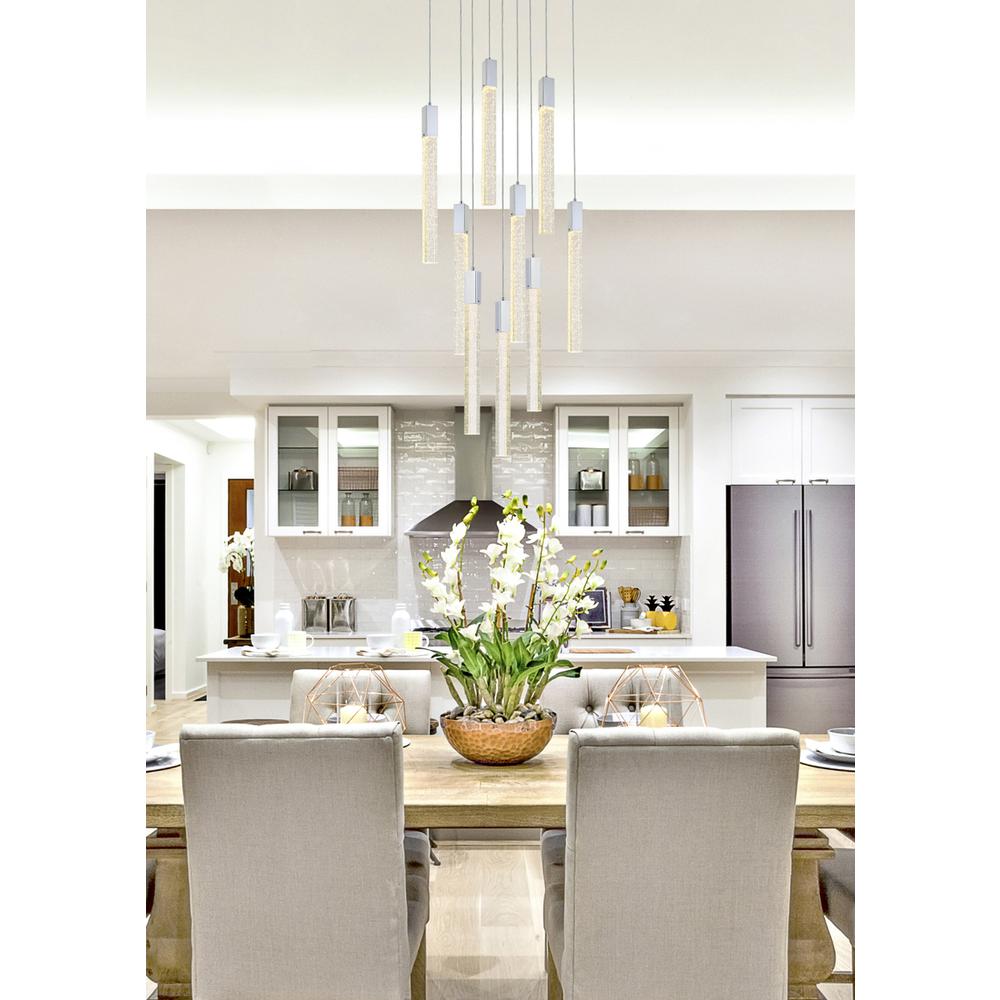 Weston 9 lights pendant in chrome. Picture 8