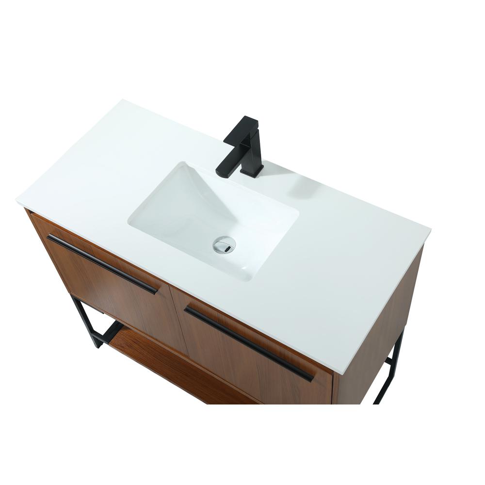 40 inch Single bathroom vanity in teak. Picture 10