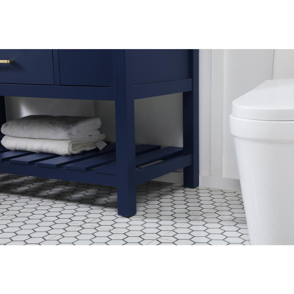 48 inch Single bathroom vanity in blue. Picture 6