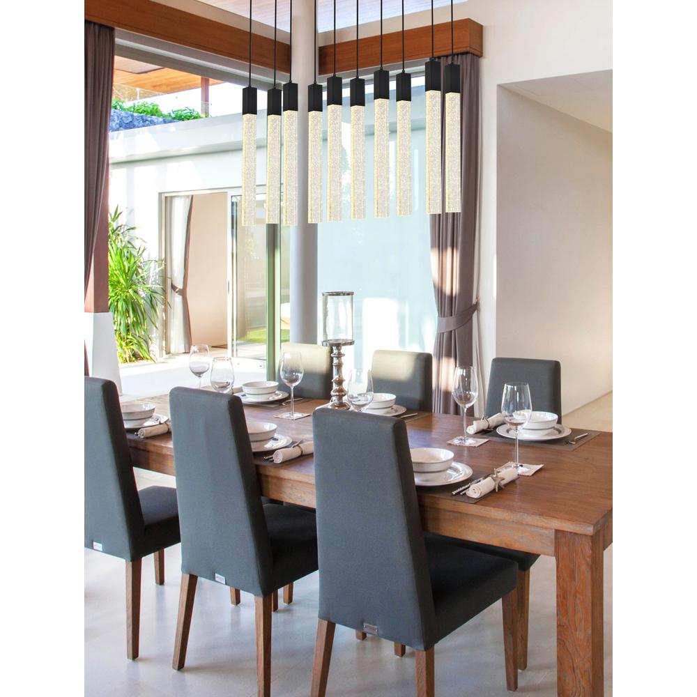 Weston 10 lights pendant in black. Picture 8