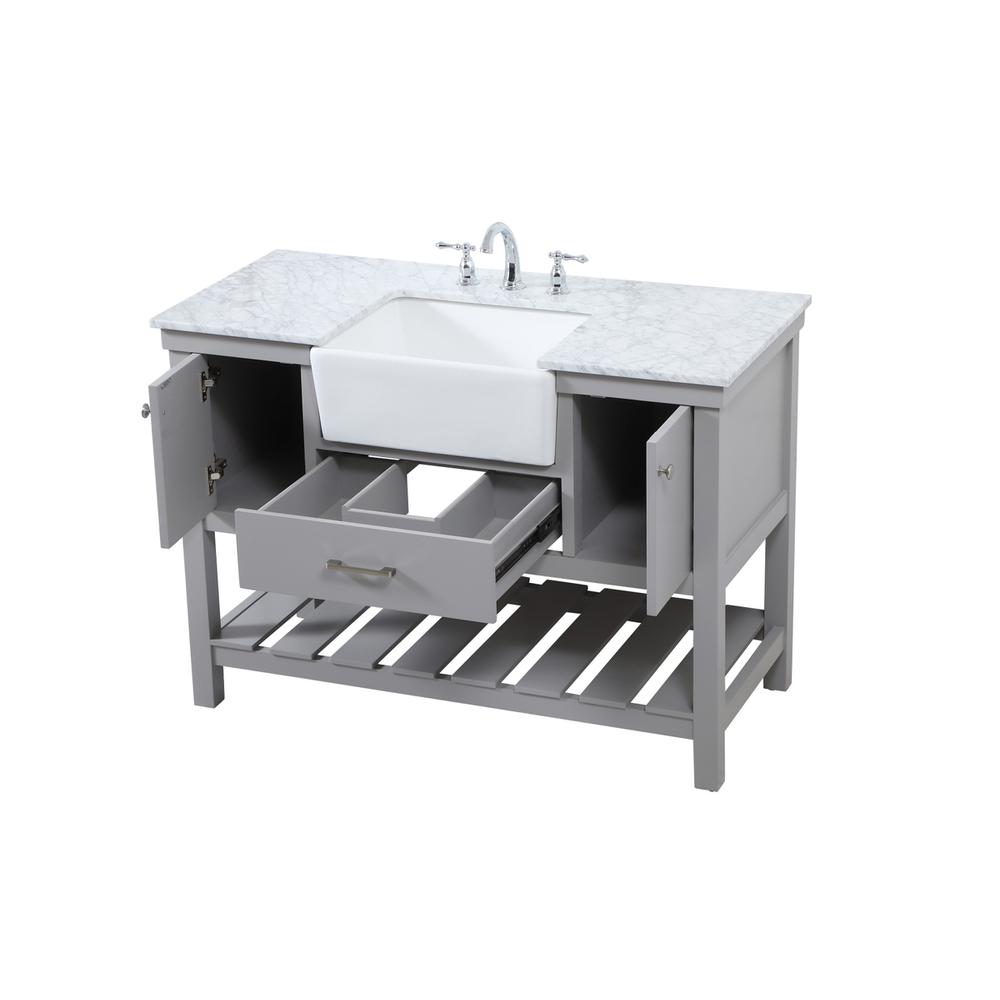 48 inch Single bathroom vanity in grey. Picture 9