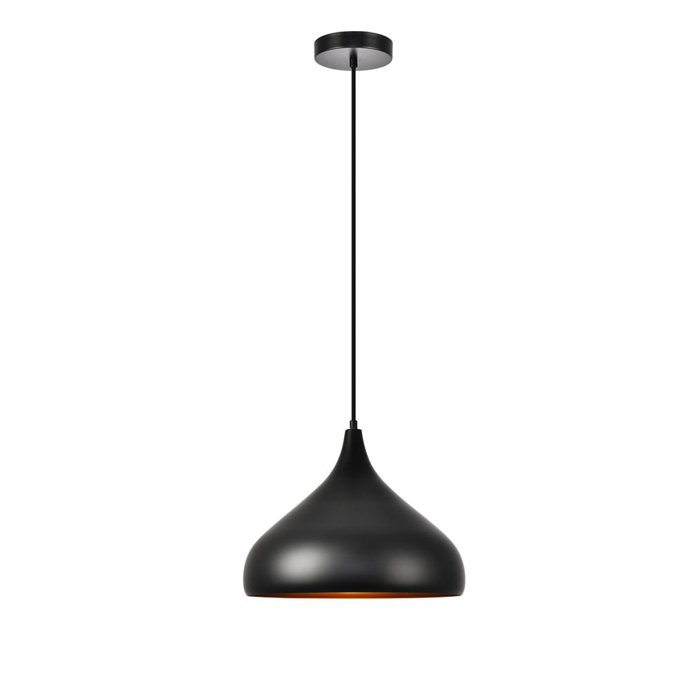 Circa Collection Pendant D12.5in H10in Lt:1 Black Finish. Picture 2