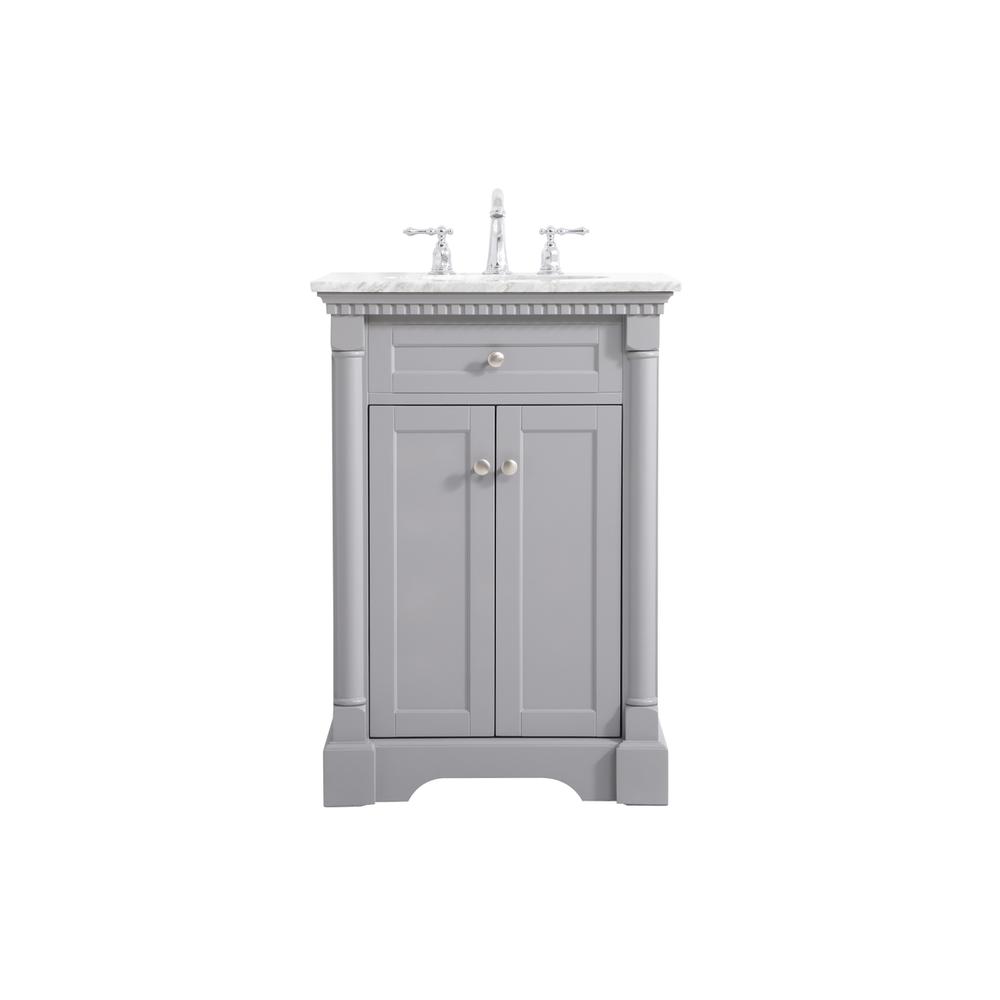 24 inch Single bathroom vanity in  Grey. Picture 1