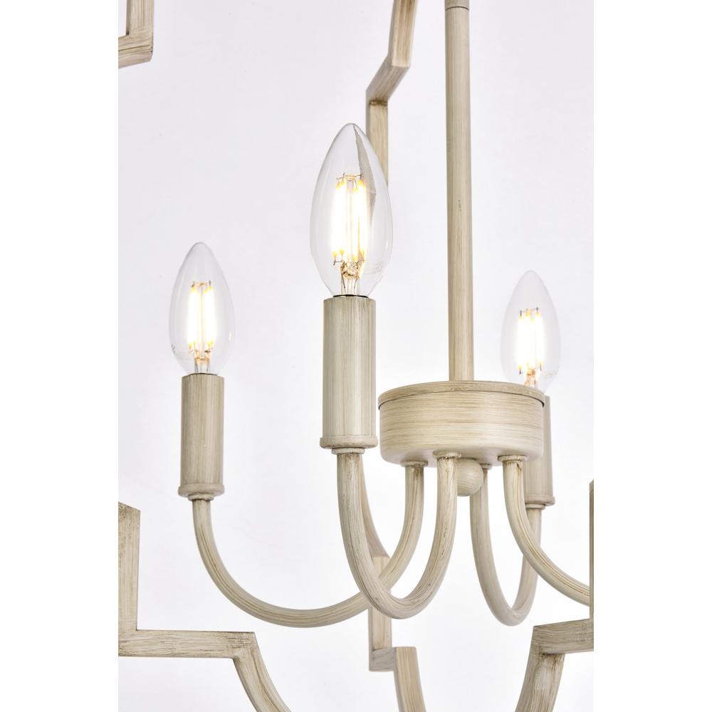 Sandara 4 lights pendant in weathered dove. Picture 5