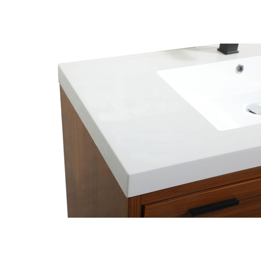 42 inch Single bathroom vanity in Teak. Picture 11
