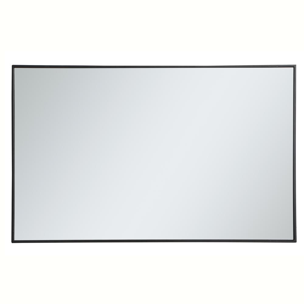 Metal frame rectangle mirror 30 inch in Black. Picture 4
