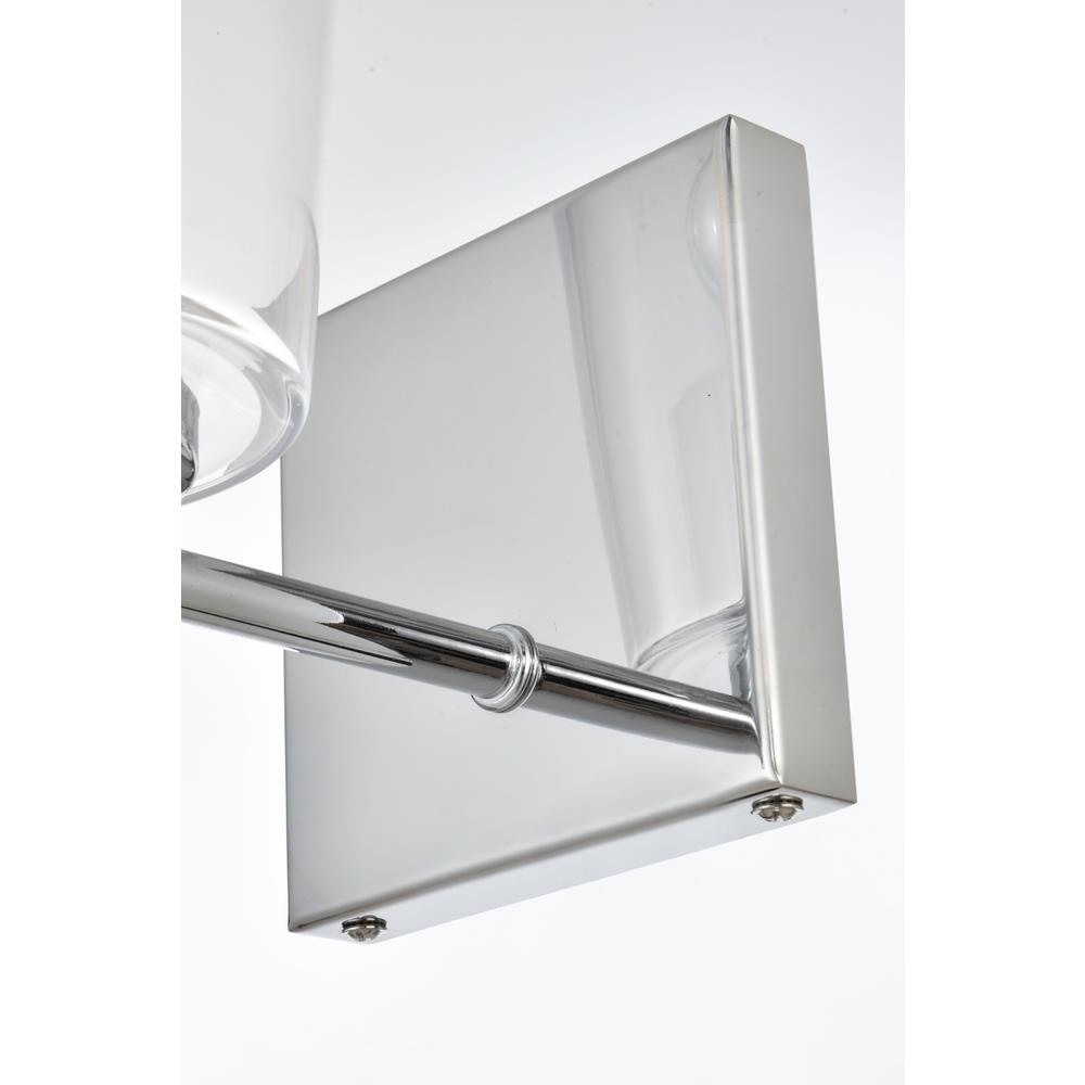 Kacey 1 light Chrome and Clear Bath Sconce. Picture 5