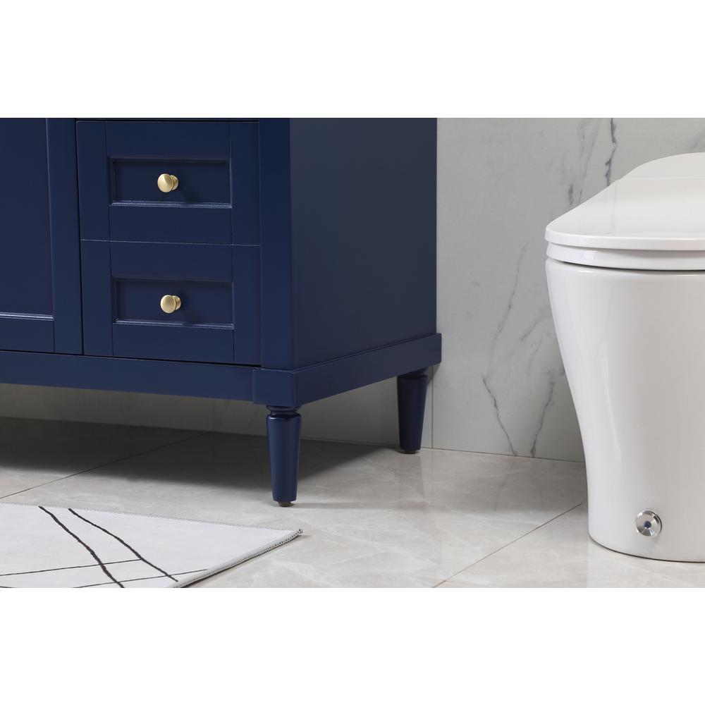42 inch Single bathroom vanity in blue. Picture 6