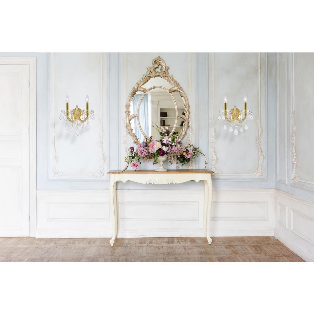 Maria Theresa 2 light Gold Wall Sconce Clear Royal Cut Crystal. Picture 6