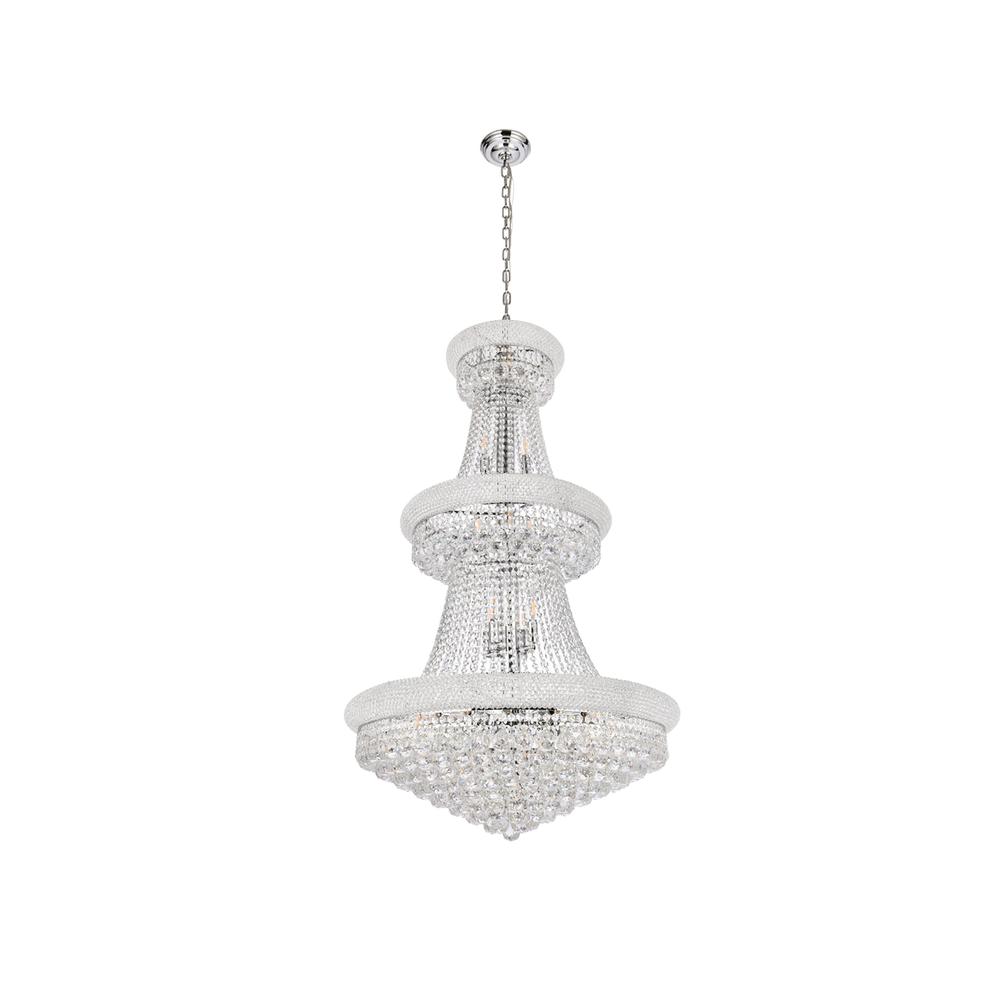 Primo 32 light Chrome Chandelier Clear Royal Cut Crystal. Picture 6