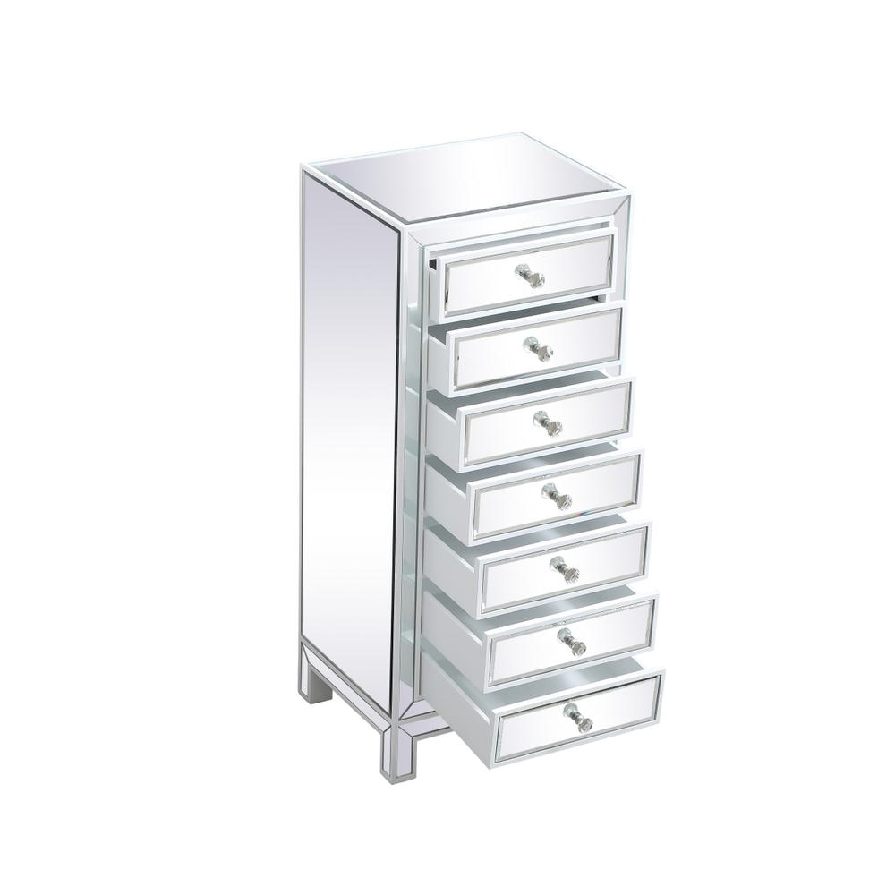 18 inch mirrored lingere chest in white. Picture 6