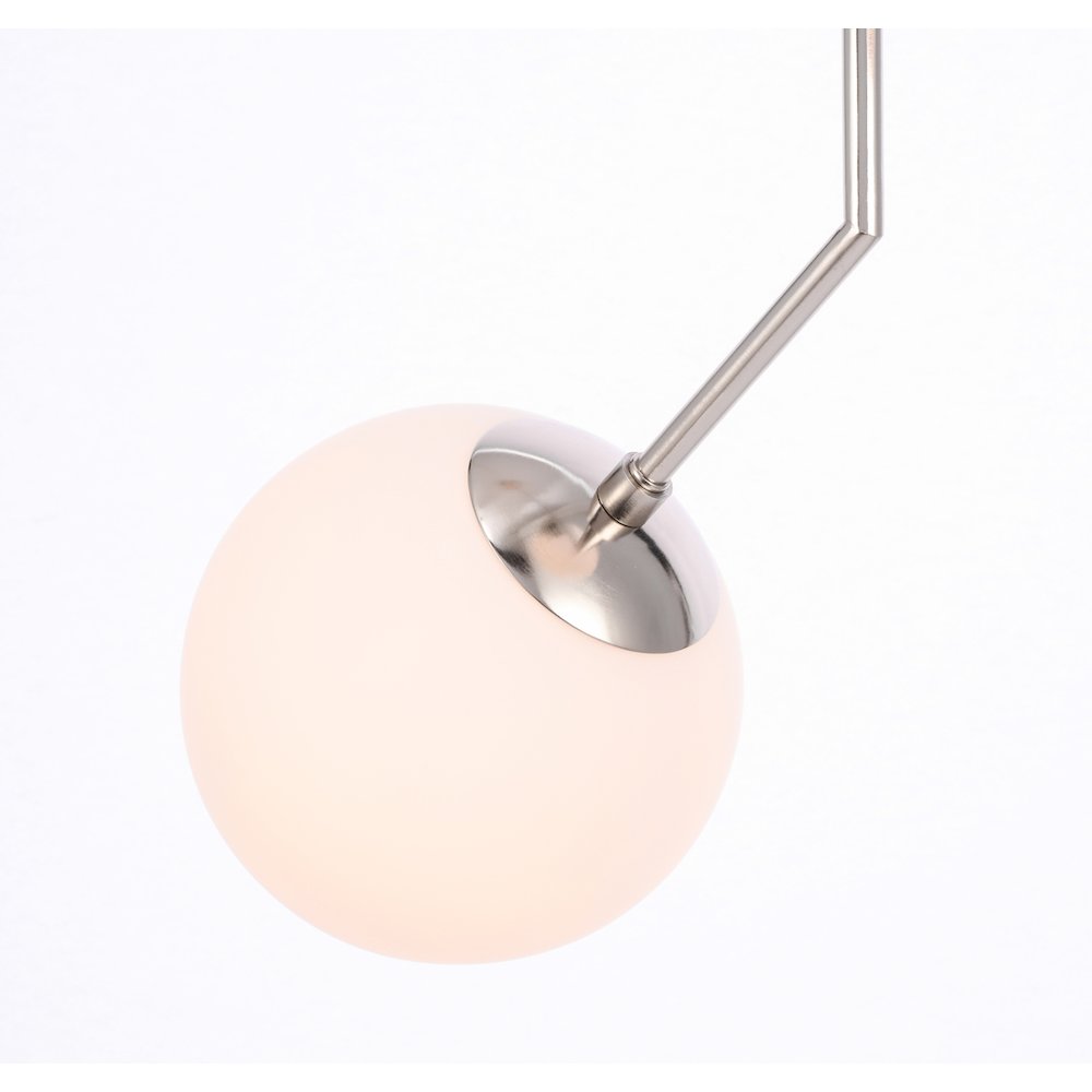 Ryland 2 Light Chrome And Frosted White Glass Pendant. Picture 10