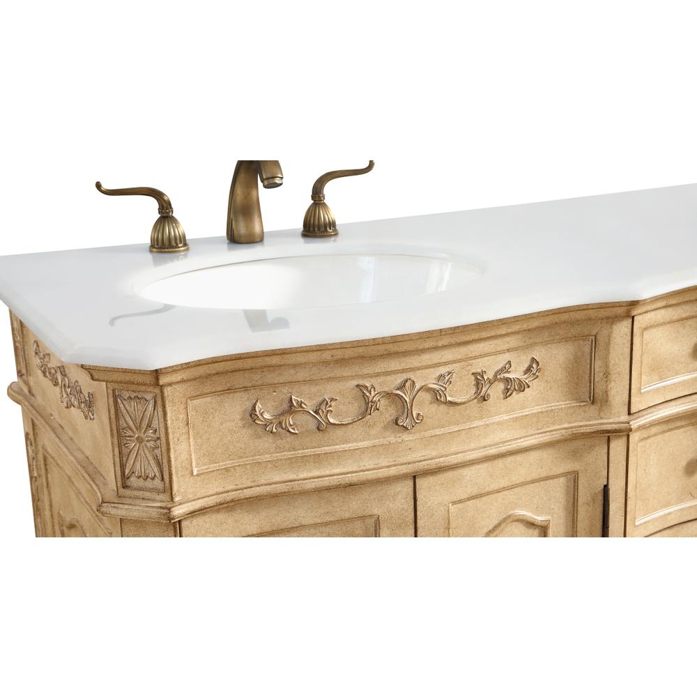 60 inch Double Bathroom vanity in Antique Beige. Picture 7