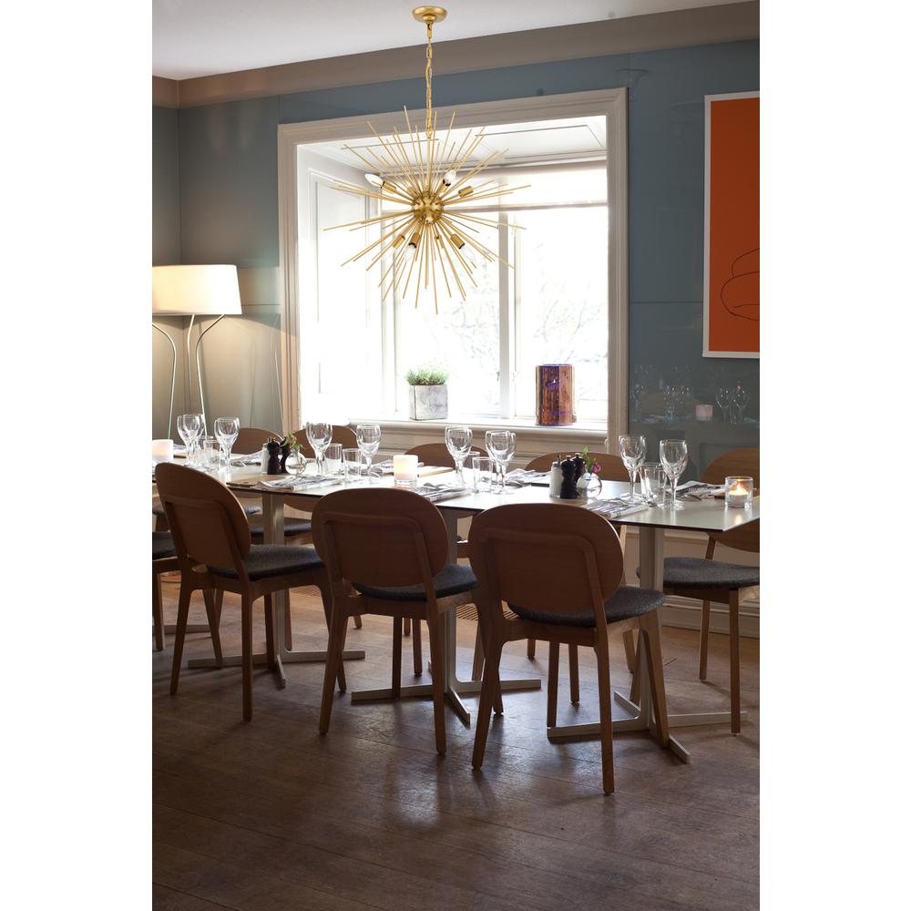 Timber 8 light Brass pendant. Picture 13