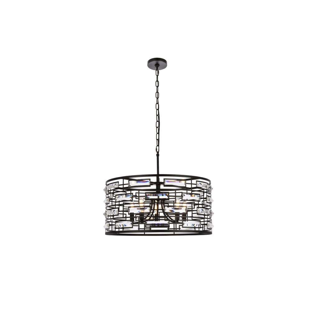 Kennedy 24 inch pendant in black. Picture 1