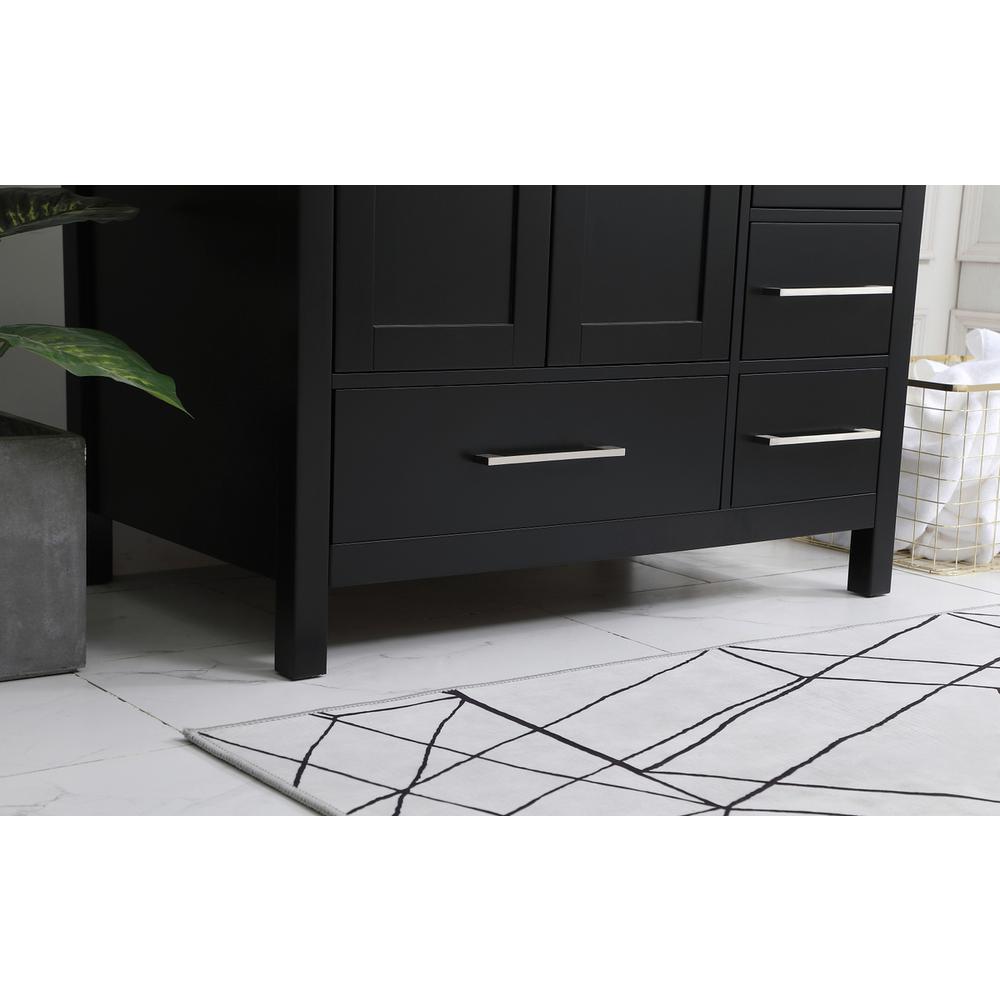 36 inch Single Bathroom Vanity in Black with Backsplash. Picture 6