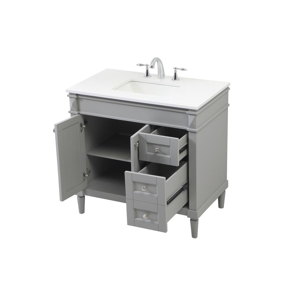36 inch Single bathroom vanity in grey. Picture 9