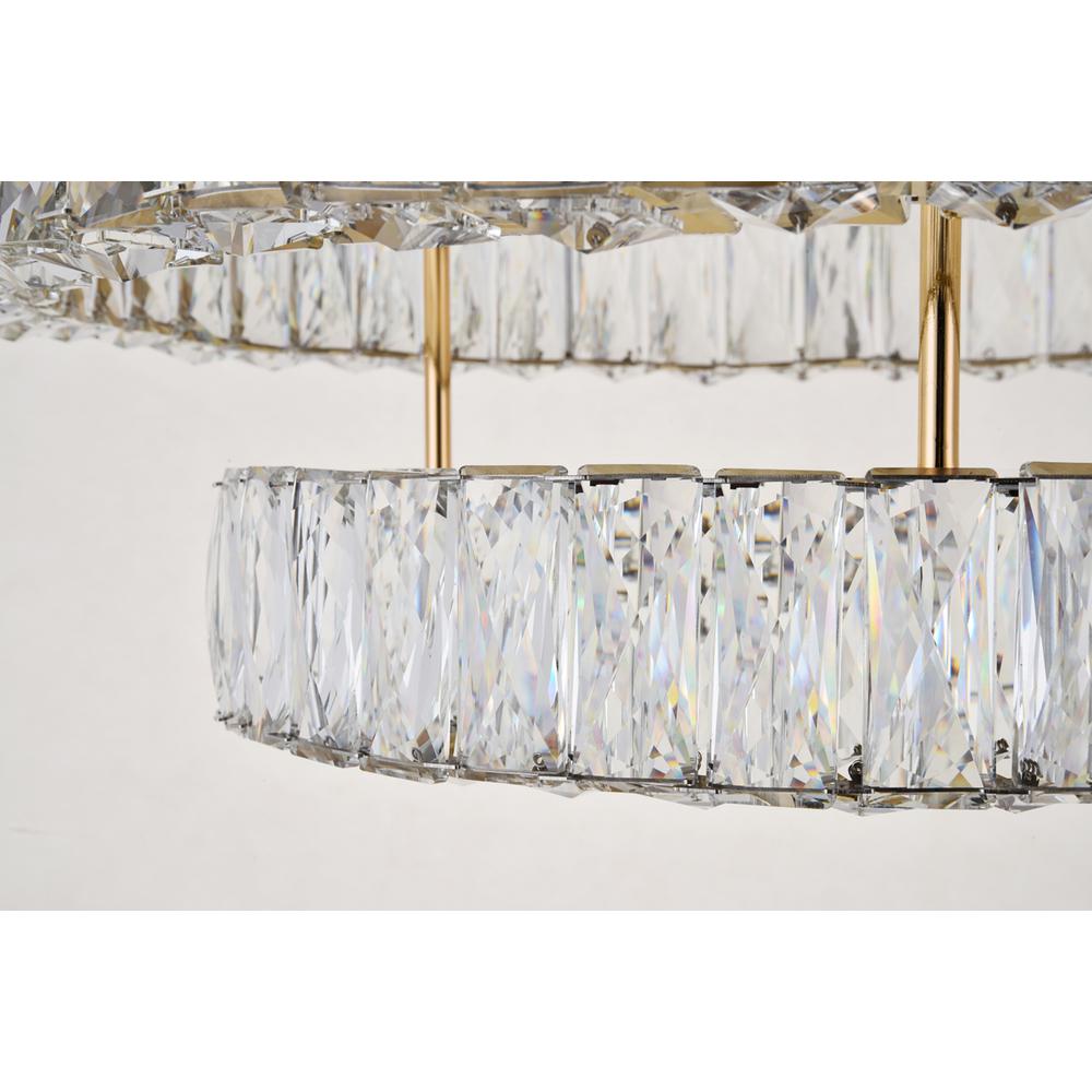 Monroe LED light gold Flush Mount Clear Royal Cut Crystal. Picture 5