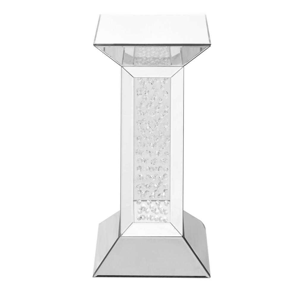 12 inch Crystal End Table in Clear Mirror Finish. Picture 1