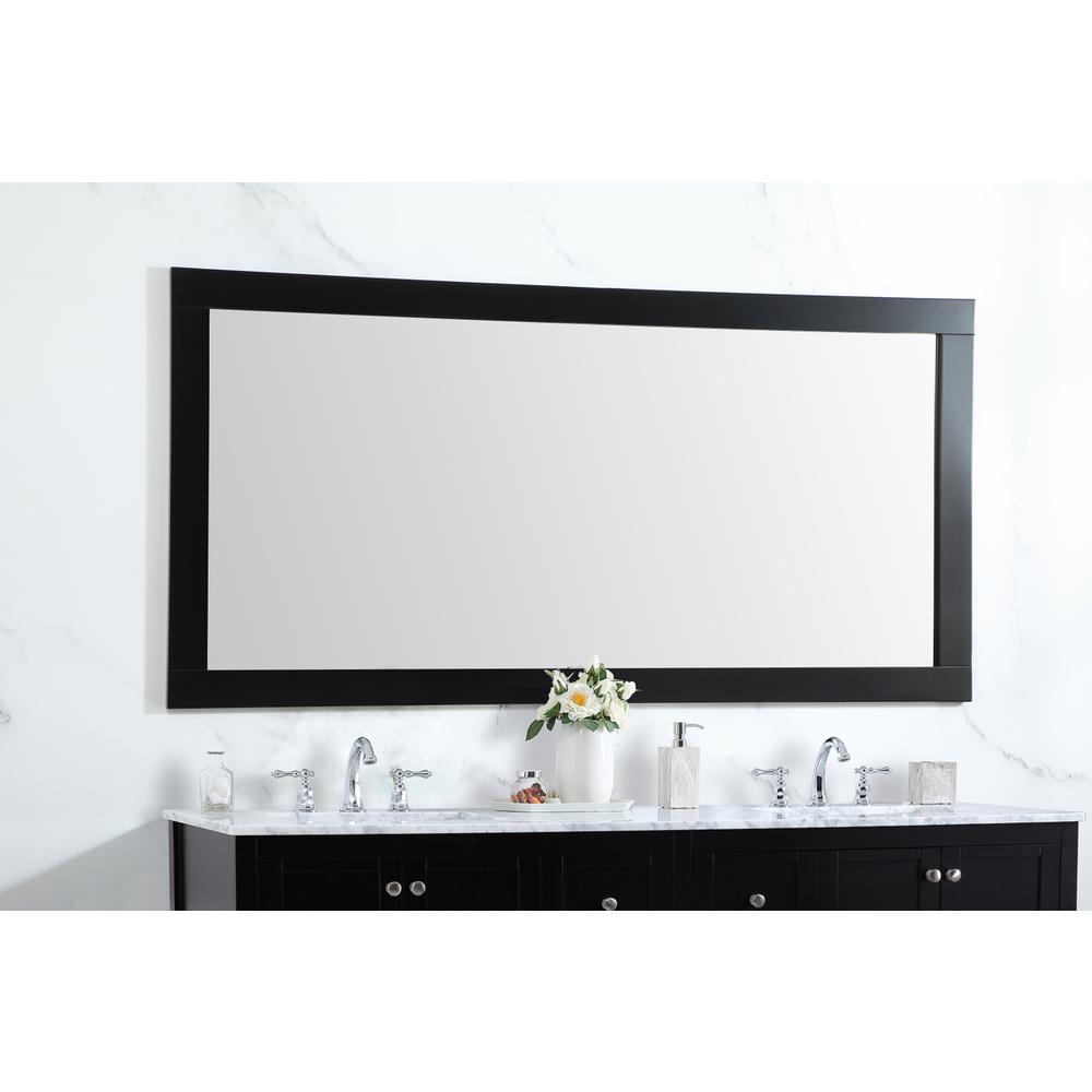 Aqua vanity mirror 72x36 inch in black. Picture 2