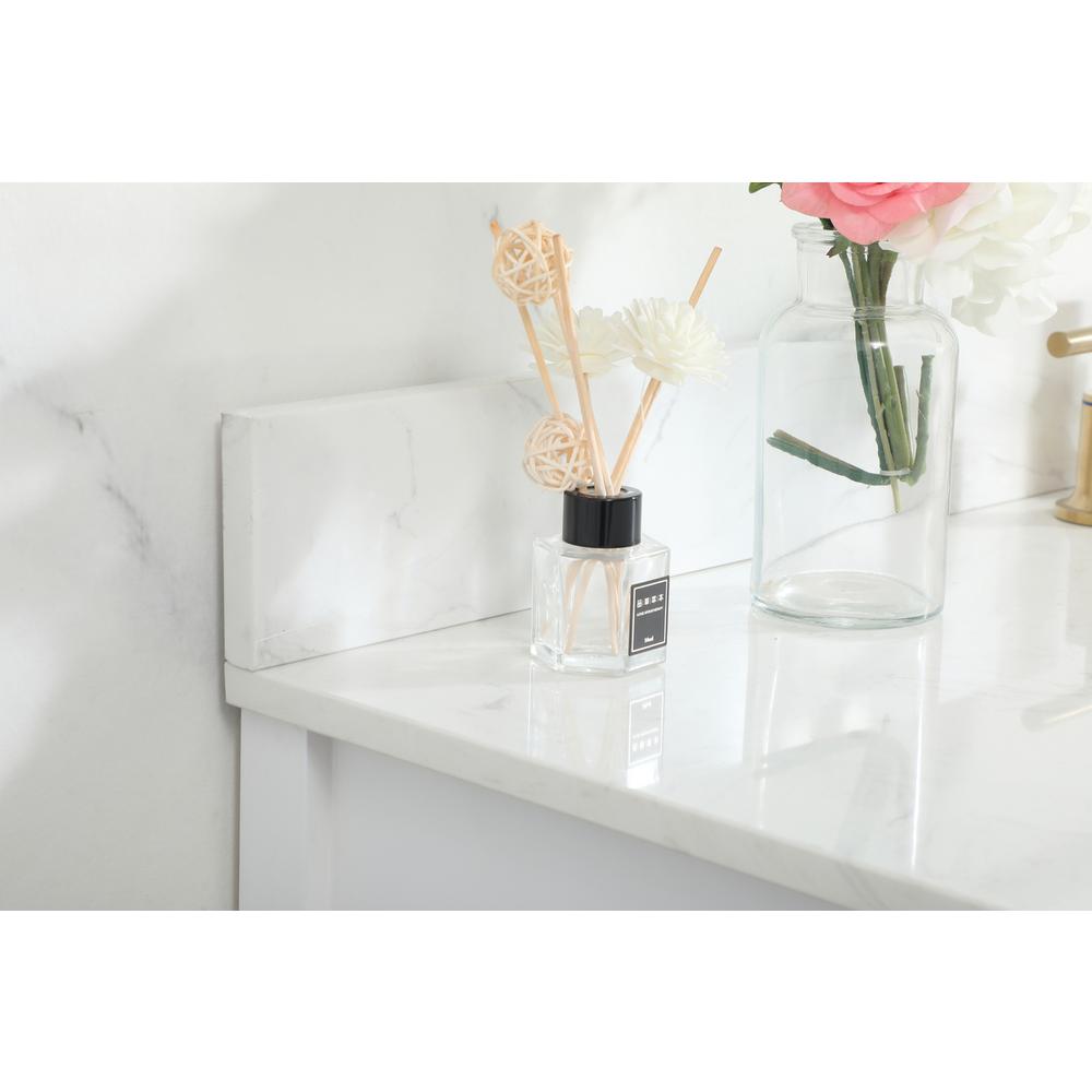 48 inch Single bathroom vanity in white with backsplash. Picture 5