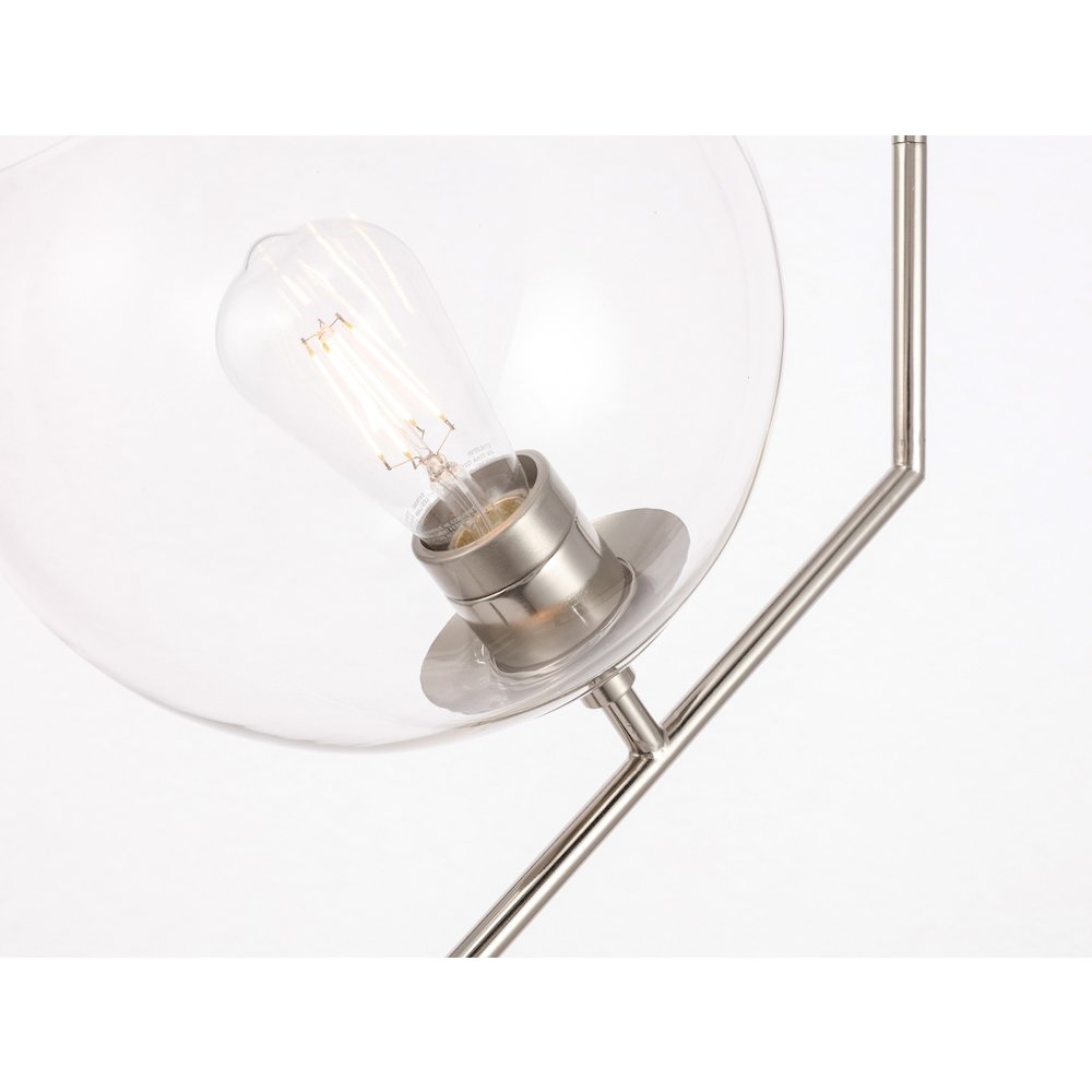 Ryland 1 Light Chrome And Clear Glass Pendant. Picture 12