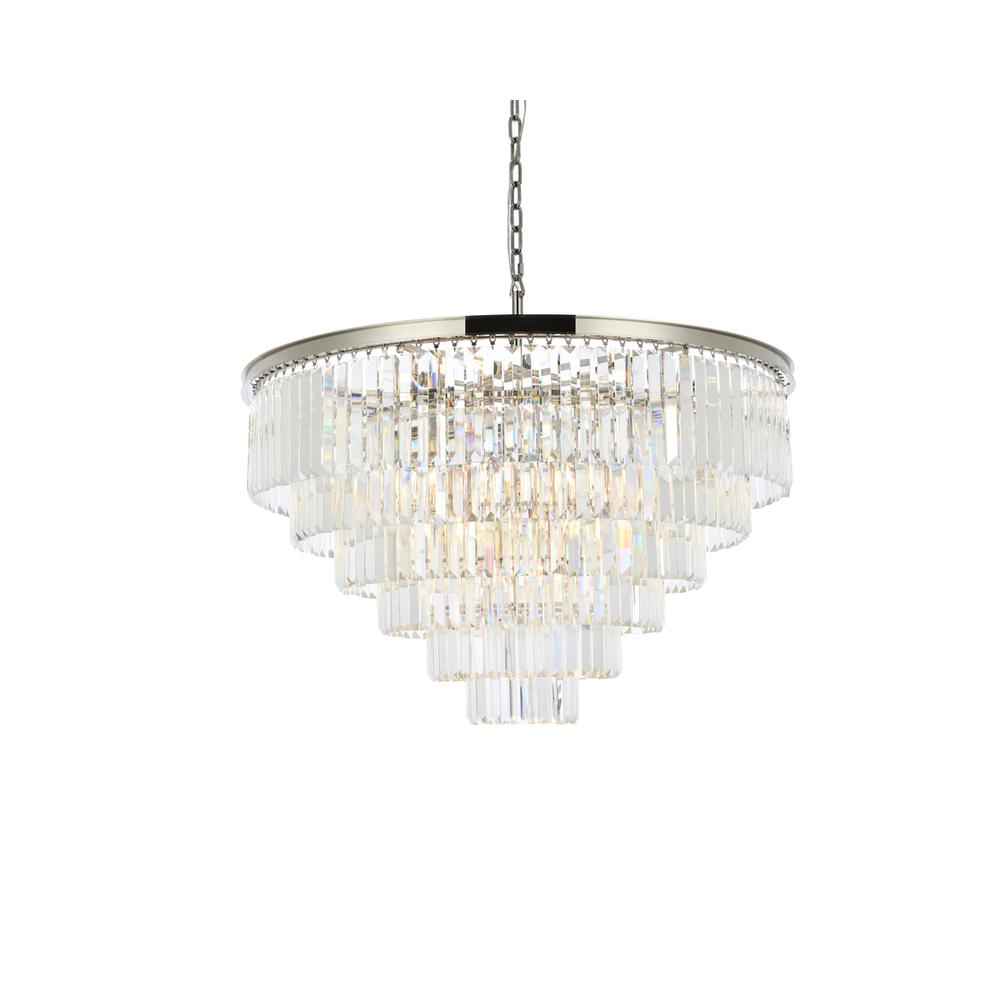 Sydney 33 light polished nickel Chandelier Clear Royal Cut Crystal. Picture 2