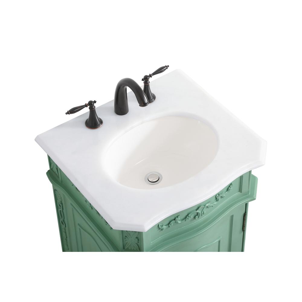 21 inch Single Bathroom vanity in vintage mint. Picture 10