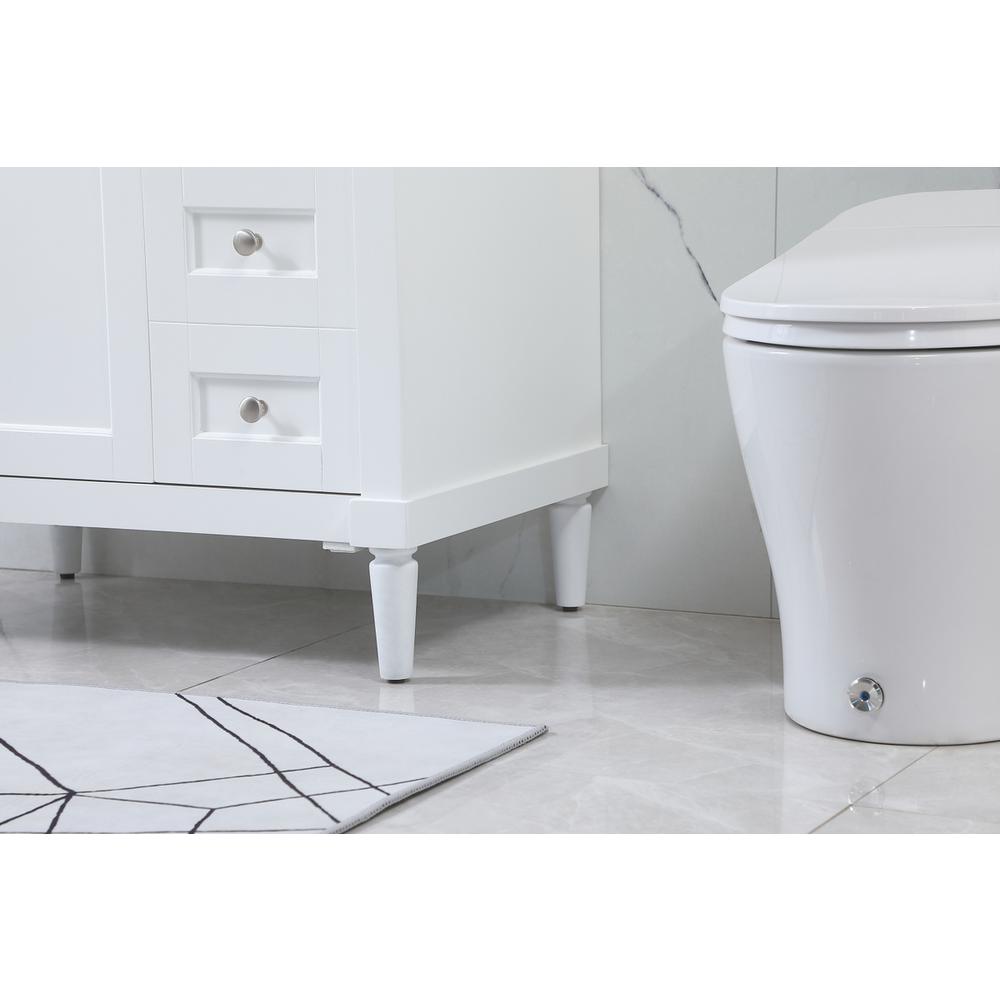 32 inch Single bathroom vanity in white with backsplash. Picture 6