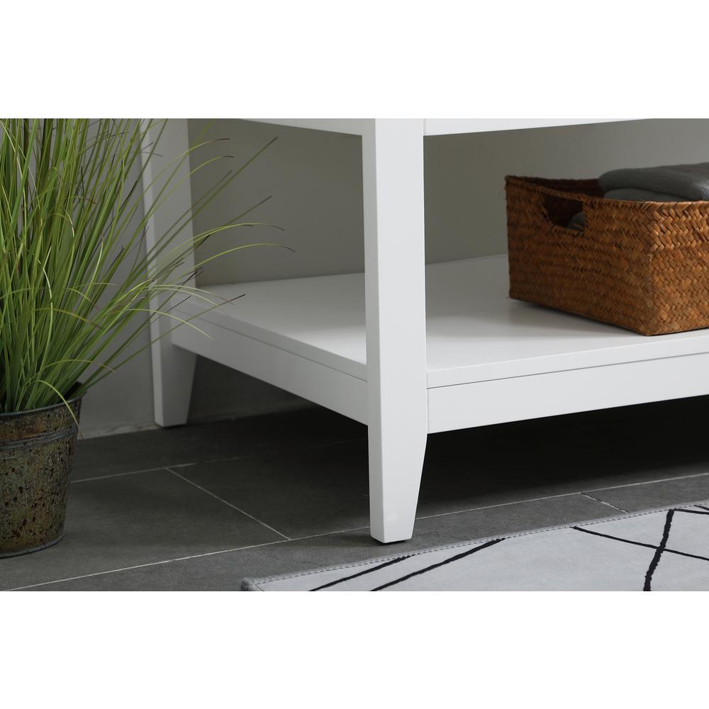 36 inch Single Bathroom Vanity in White with Backsplash. Picture 5
