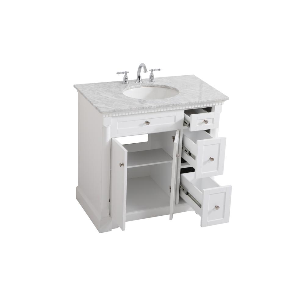 36 inch Single bathroom vanity in  White. Picture 9